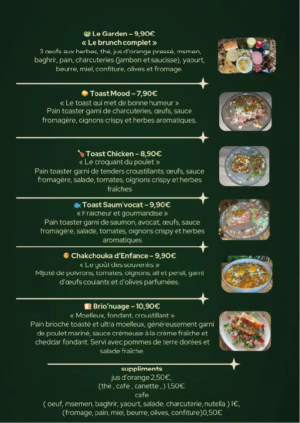 menu o garden brunch